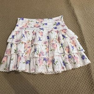 zara floral skirt